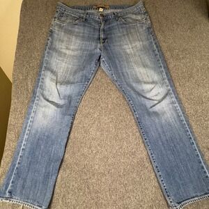 Agave Gringo Classic Straight Denim Jeans‎ Mens Size 38 Sand Dollar Light
